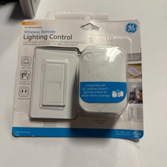 GE MySelectSmart Wireless Remote Control Light Switch 1 Outlet White - Picture 2 of 10
